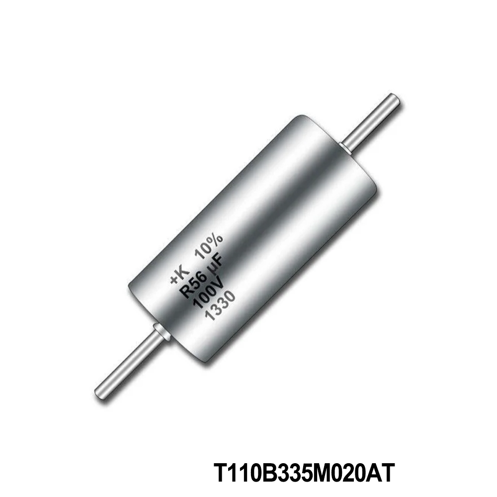 KEMET T110B335M020AT Tantalum Capacitors - Solid Leaded 20V 3.3uF 20% ESR=5.5Ohms