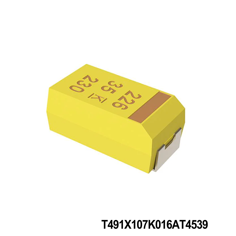  KEMET T491X107K016AT4539 Tantalum Capacitors - Solid SMD 16V 100uF 10%