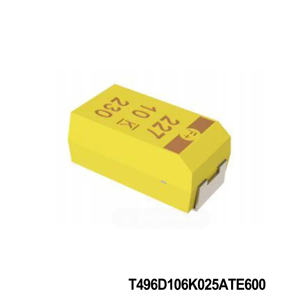 KEMET T496D106K025ATE600 Tantalum Capacitors - Solid SMD 25V 10uF 2917 10% ESR=600mohm