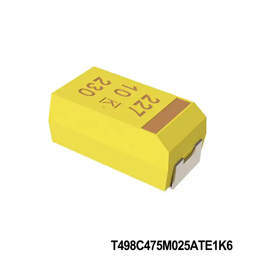 KEMET T498C475M025ATE1K6 Tantalum Capacitors - Solid SMD 25V 4.7uF 2412 20% ESR=1.6Ohms AECQ200