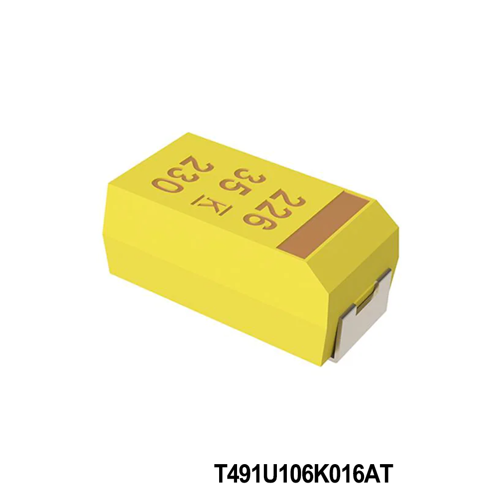 KEMET T491U106K016AT Tantalum Capacitors - Solid SMD 16V 10uF 2312 10% ESR=1.8ohms