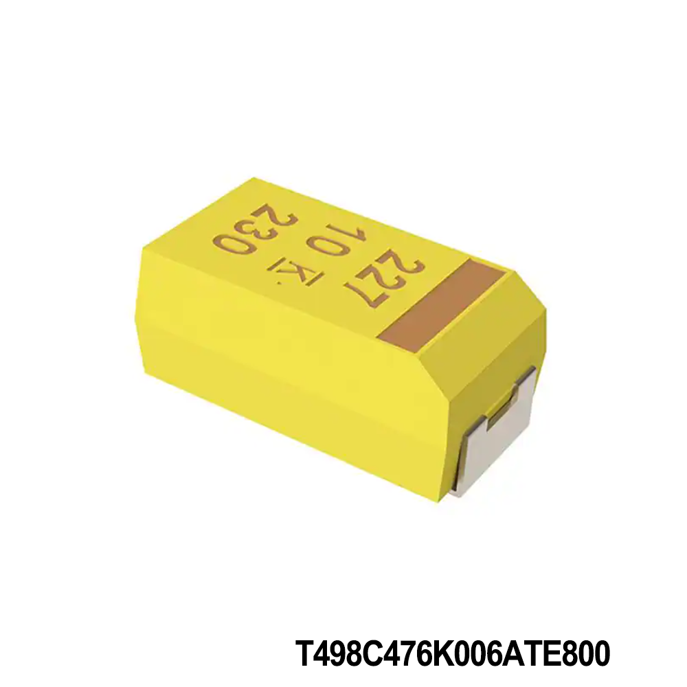 KEMET T498C476K006ATE800 Tantalum Capacitors - Solid SMD 6.3V 47uF 2412 10 % ESR=800mOhms AECQ200