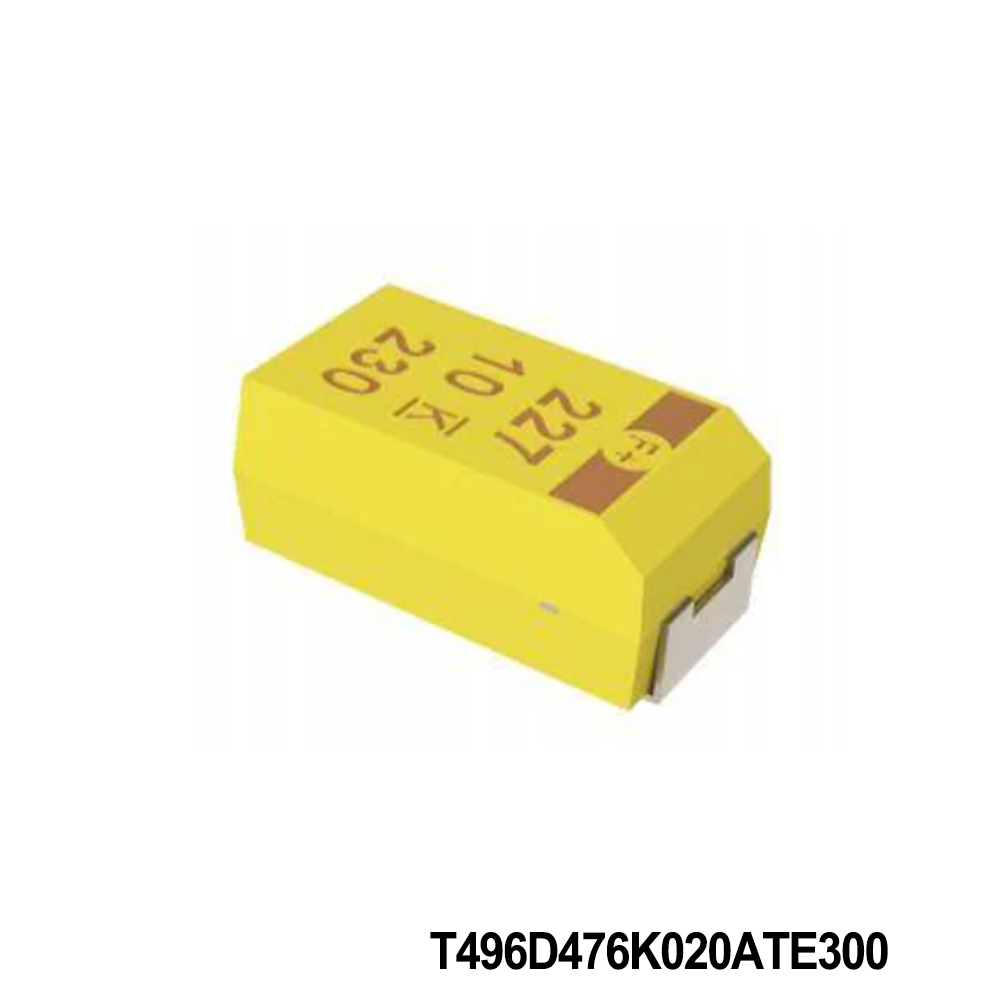 KEMET T496D476K020ATE300 Tantalum Capacitors - Solid SMD 20V 47uF 2917 10% ESR=300mOhms