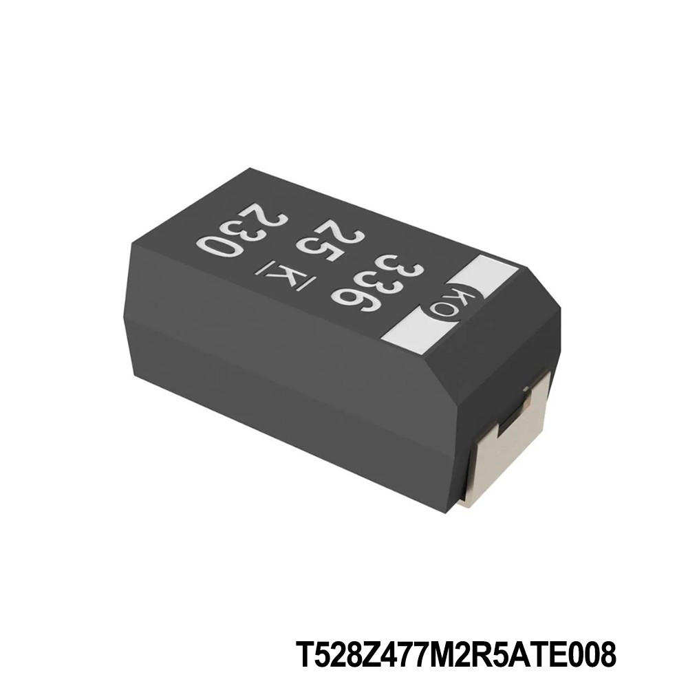 KEMET T528Z477M2R5ATE008 Tantalum Capacitors - Polymer 2.5V 470uF 2917 20% ESR=8mOhms