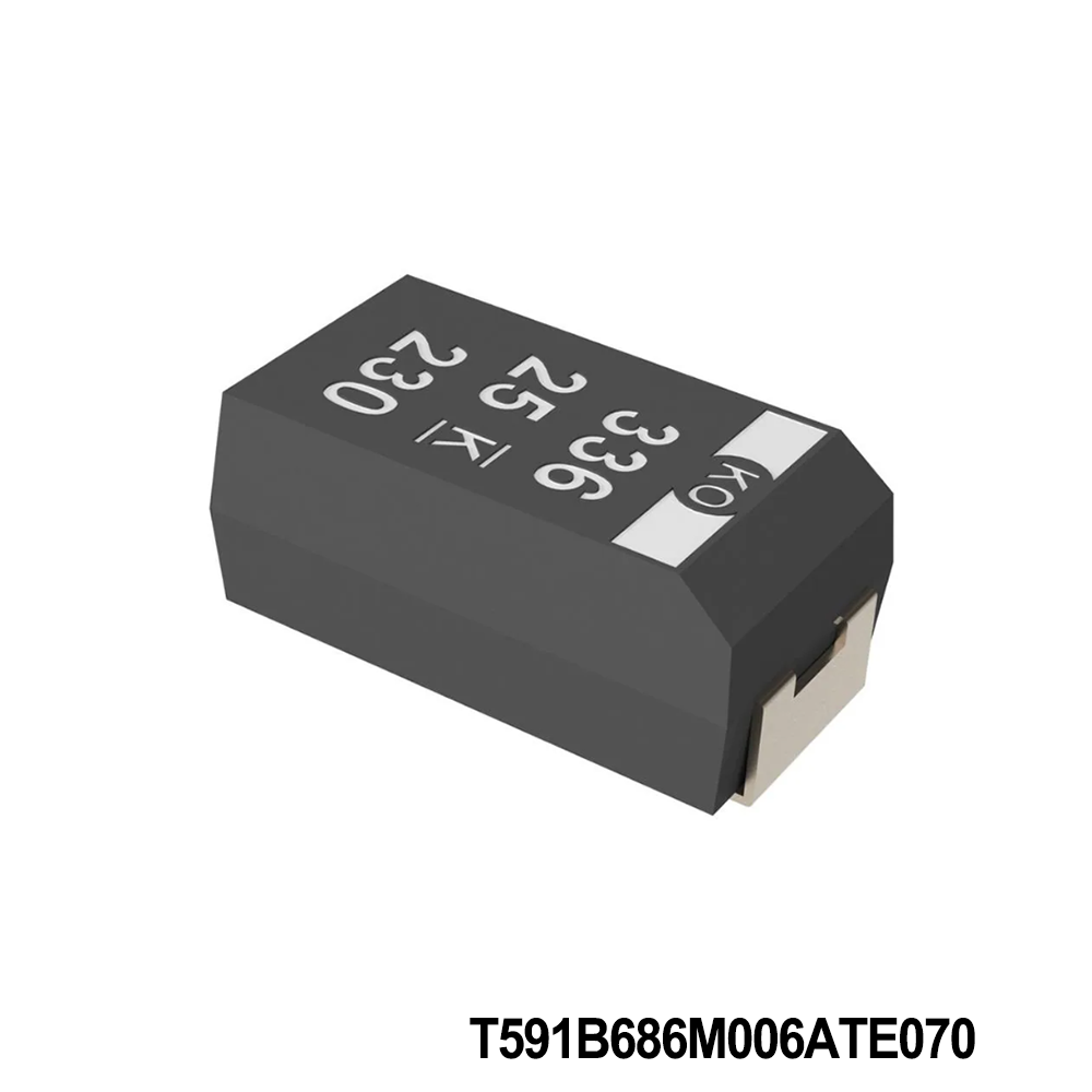 KEMET T591B686M006ATE070 Tantalum Capacitors - Polymer 6.3V 68uF 1311 20% ESR=70mOhms AEC-Q200