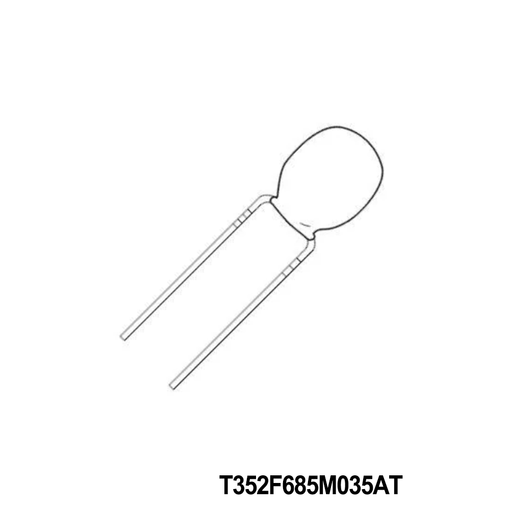 KEMET T352F685M035AT Tantalum Capacitors - Solid Leaded 35V 6.8uF 20%