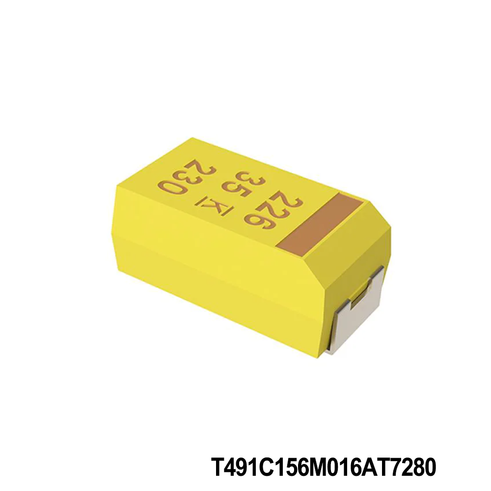 KEMET T491C156M016AT7280 Tantalum Capacitors - Solid SMD 16V 15uF 20% ESR=1.6Ohms