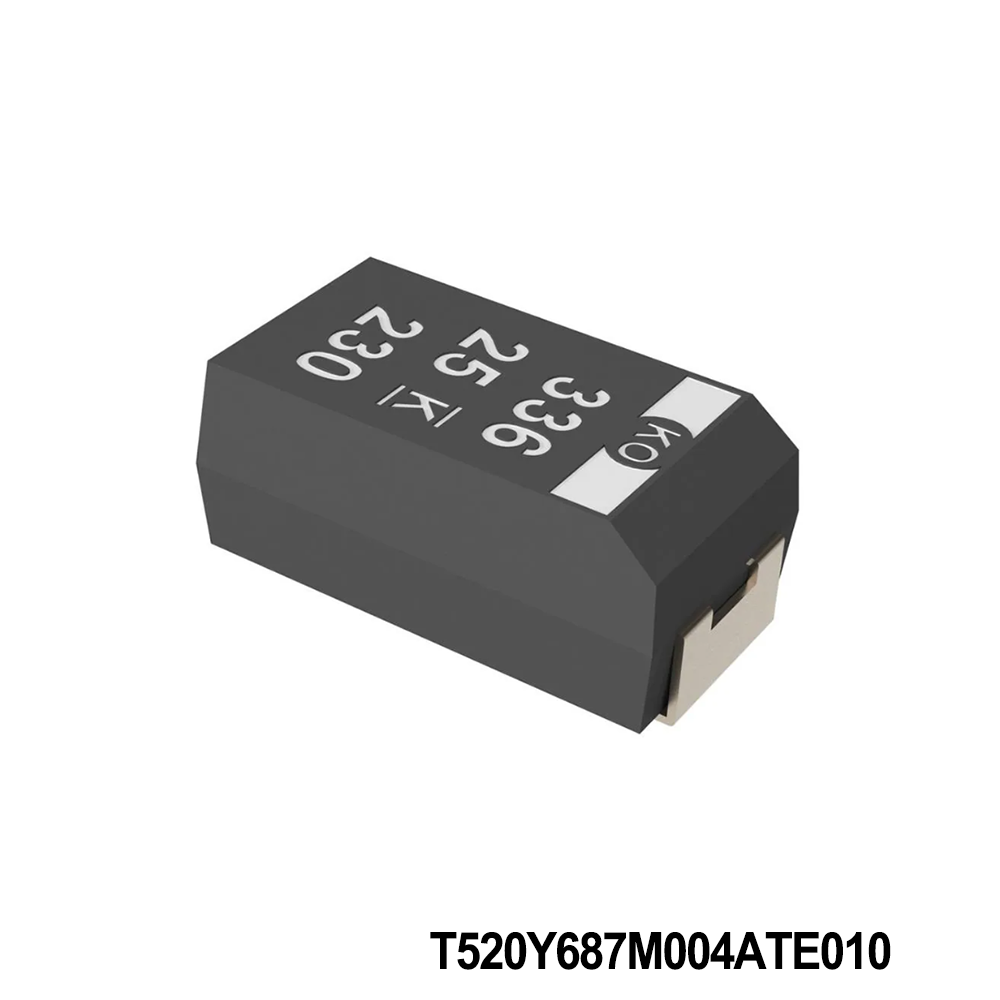 KEMET T520Y687M004ATE010 Tantalum Capacitors - Polymer 4V 680uF 2917 20% ESR=10mOhms