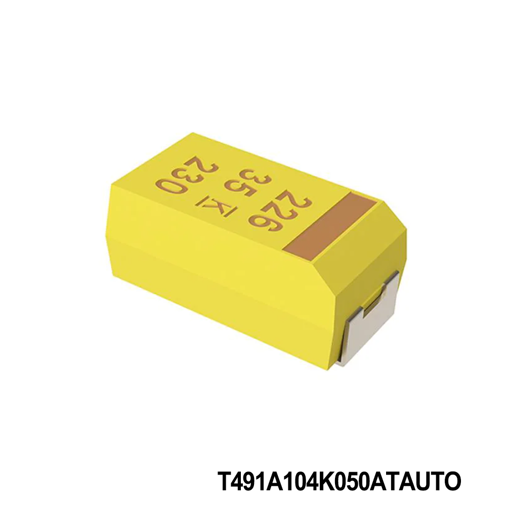 KEMET T491A104K050ATAUTO Tantalum Capacitors - Solid SMD 50V 0.1uF 1206 10% ESR=20Ohms AEC-Q200