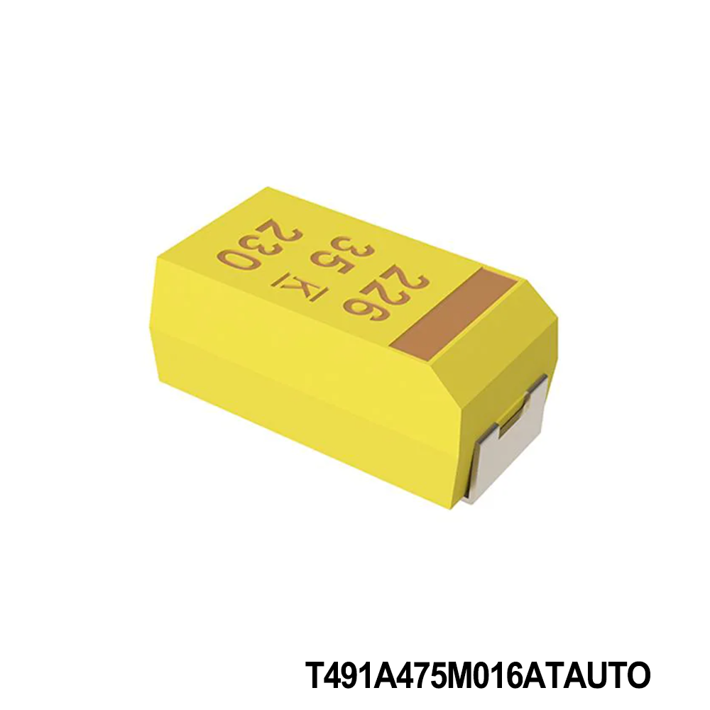 KEMET T491A475M016ATAUTO Tantalum Capacitors - Solid SMD 16V 4.7uF 1206 20% ESR=4Ohms AECQ200