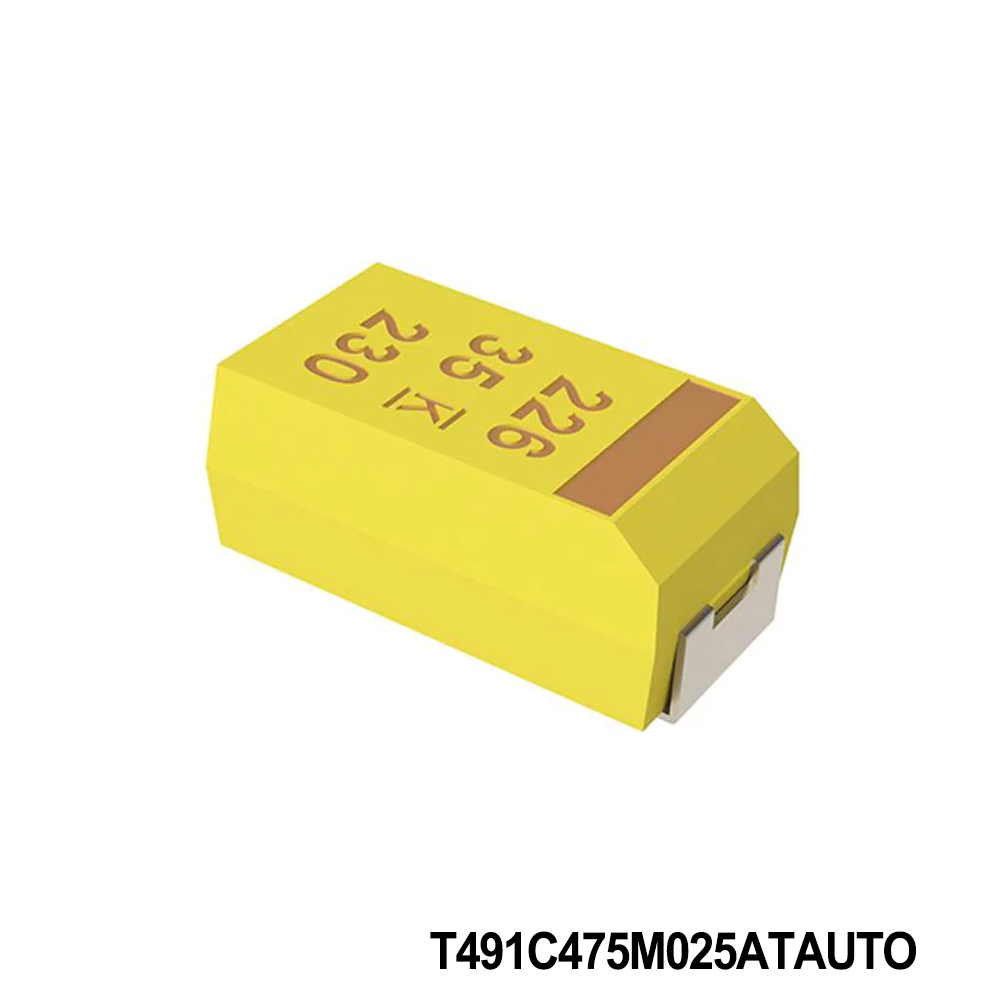 KEMET T491C475M025ATAUTO Tantalum Capacitors - Solid SMD 25V 4.7uF 2412 20 % ESR=67mOhms AEC-Q200