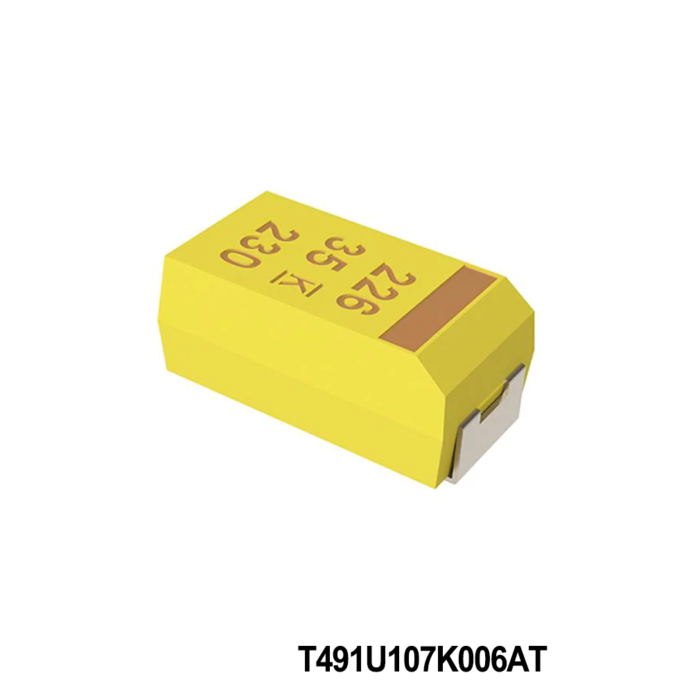 KEMET T491U107K006AT Tantalum Capacitors - Solid SMD 6.3V 100uF 2312 10% ESR=1.8ohms