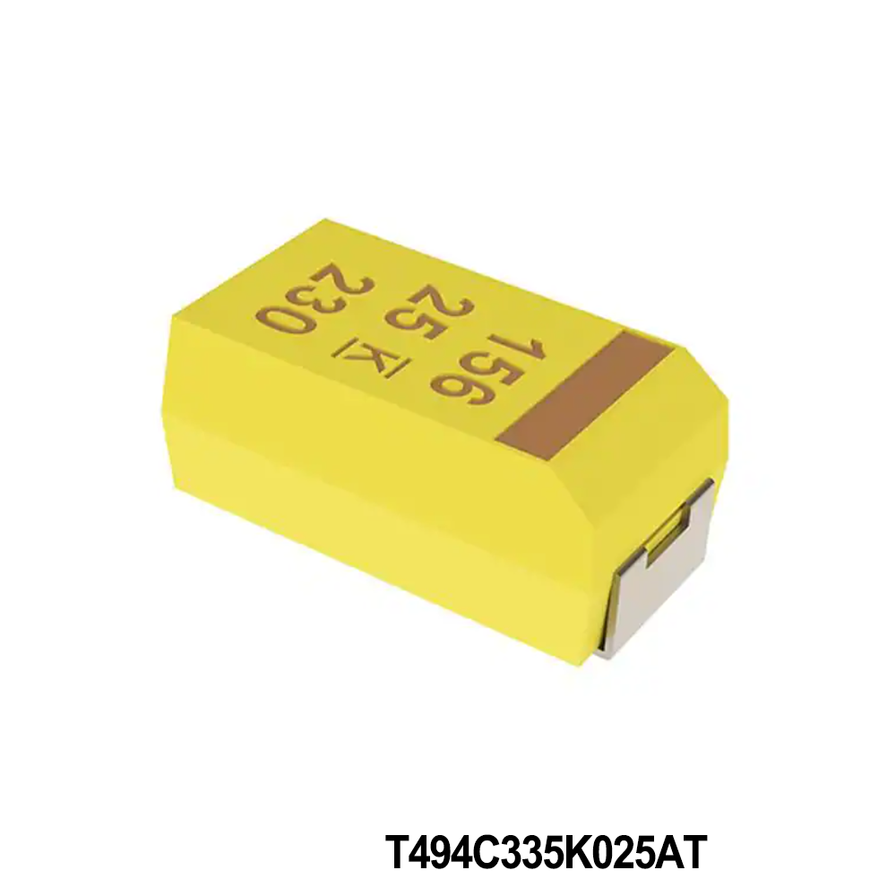 KEMET T494C335K025AT Tantalum Capacitors - Solid SMD 25V 3.3uF 2312 10% ESR=1.2ohms