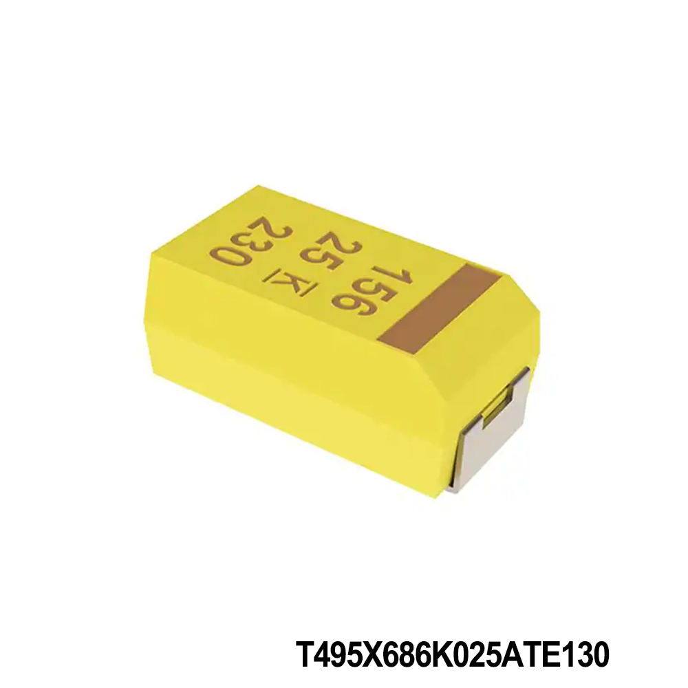KEMET T495X686K025ATE130 Tantalum Capacitors - Solid SMD 25V 68uF 10% ESR=130mOhms