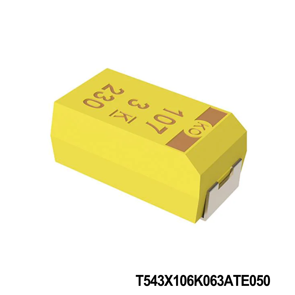 KEMET T543X106K063ATE050 Tantalum Capacitors - Polymer 10.0UF 63.0V