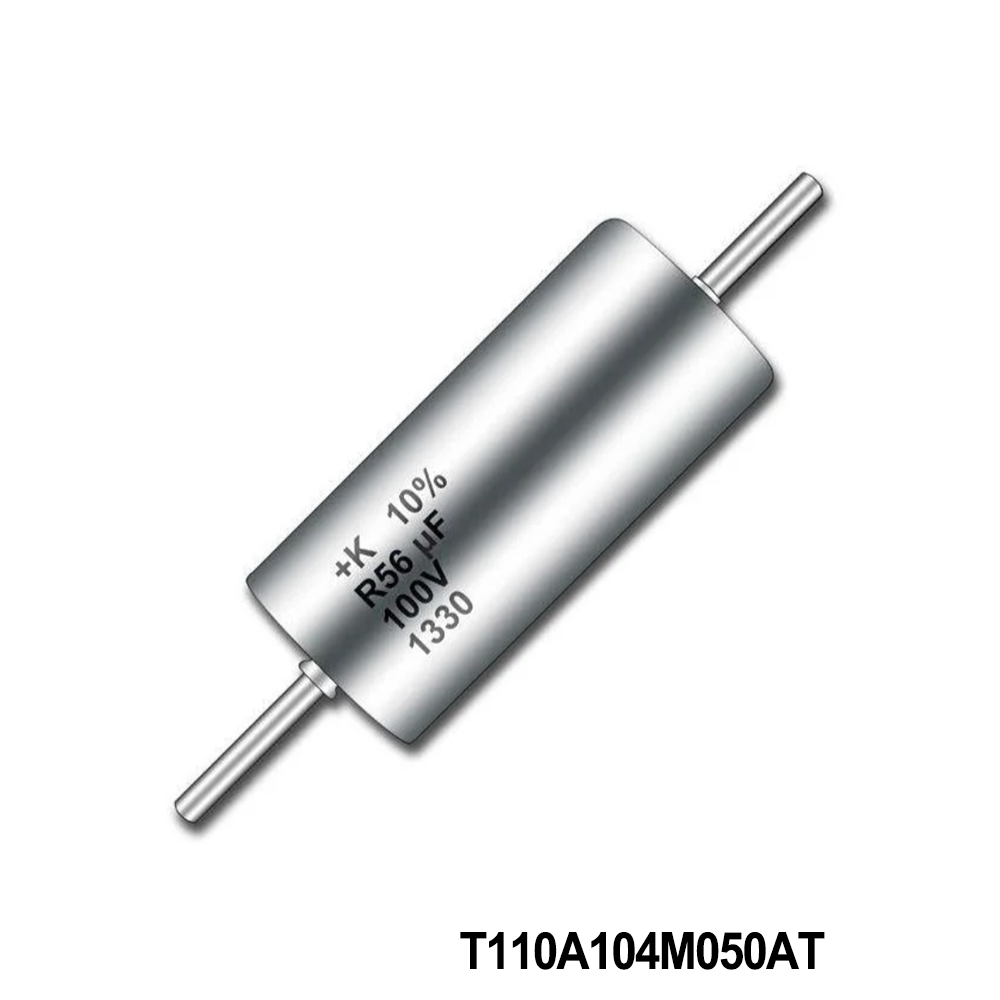 KEMET T110A104M050AT Tantalum Capacitors - Solid Leaded 50V 0.1uF 20% ESR=26Ohms