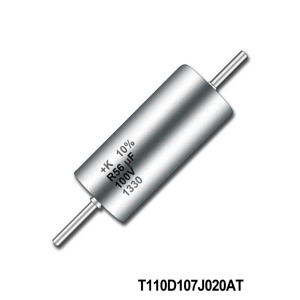 KEMET T110D107J020AT Tantalum Capacitors - Solid Leaded 20volts 100uF 5%