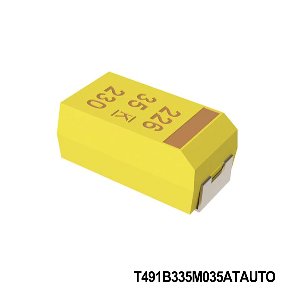 KEMET T491B335M035ATAUTO Tantalum Capacitors - Solid SMD 35V 3.3uF 1311 20 % ESR=25mOhms AECQ200