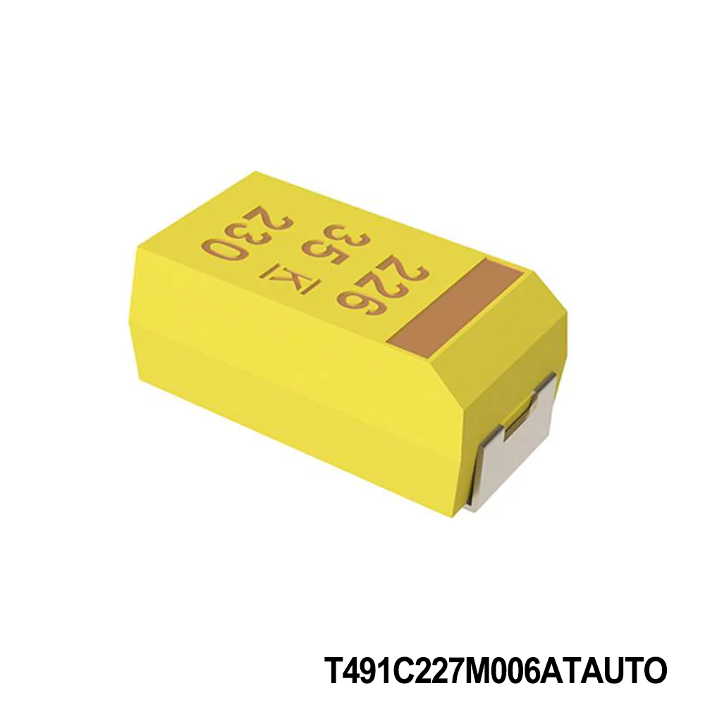 KEMET T491C227M006ATAUTO Tantalum Capacitors - Solid SMD 6.3V 220uF 2412 20% ESR=1Ohms AECQ200