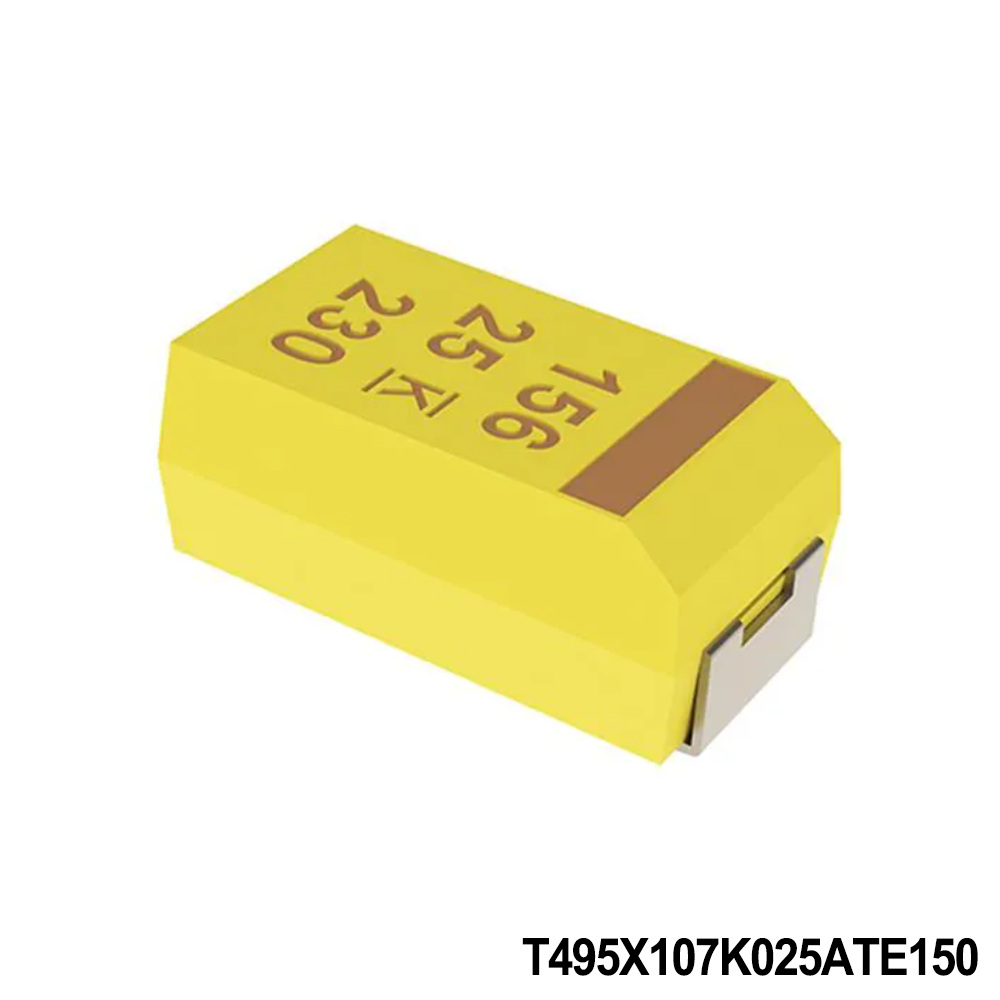 T495X107K025ATE150 KEMET Tantalum Capacitors - Solid SMD 25V 100uF 2917 10%