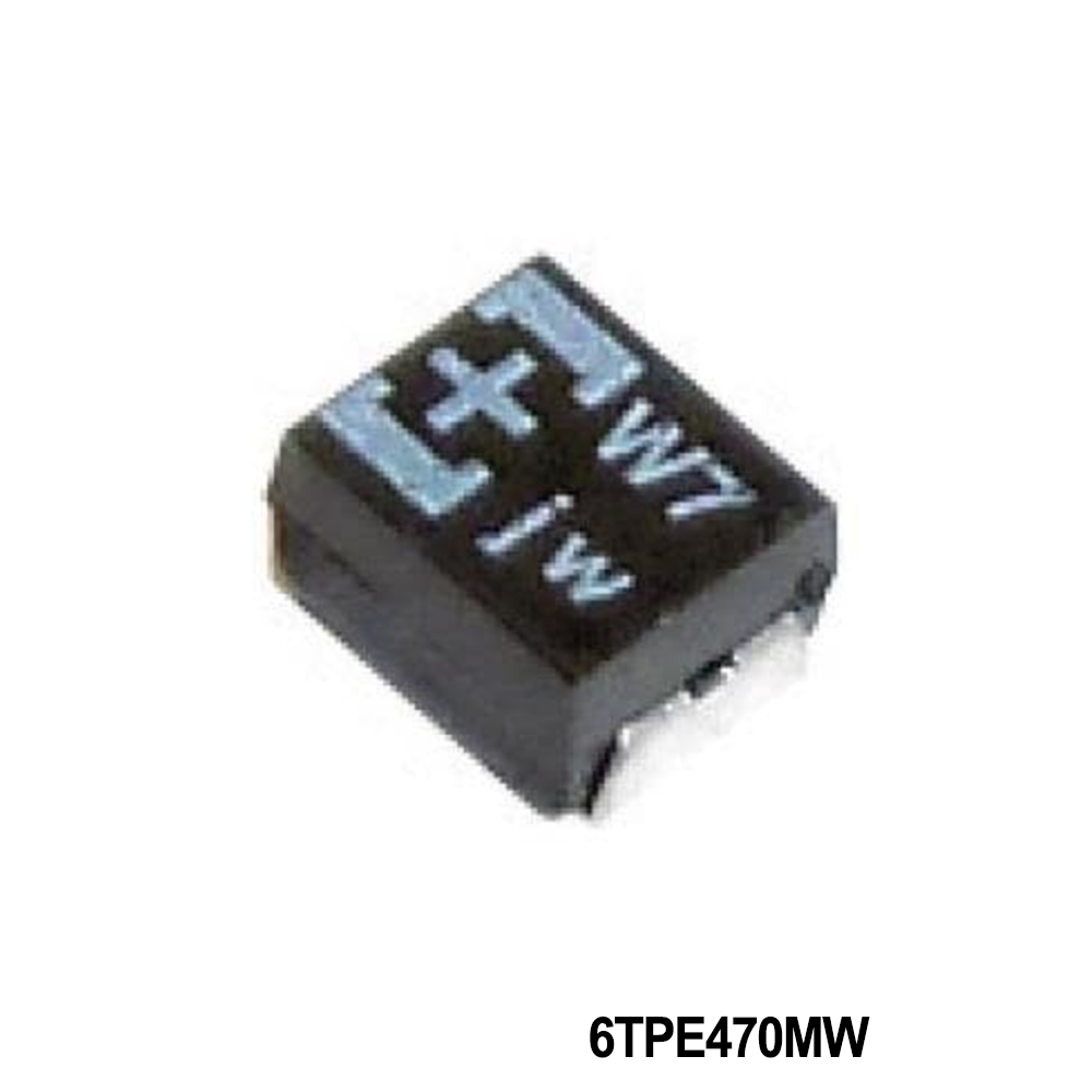 6TPE470MW Panasonic Industry Tantalum Capacitors - Polymer 6.3VDC 470uF 20%