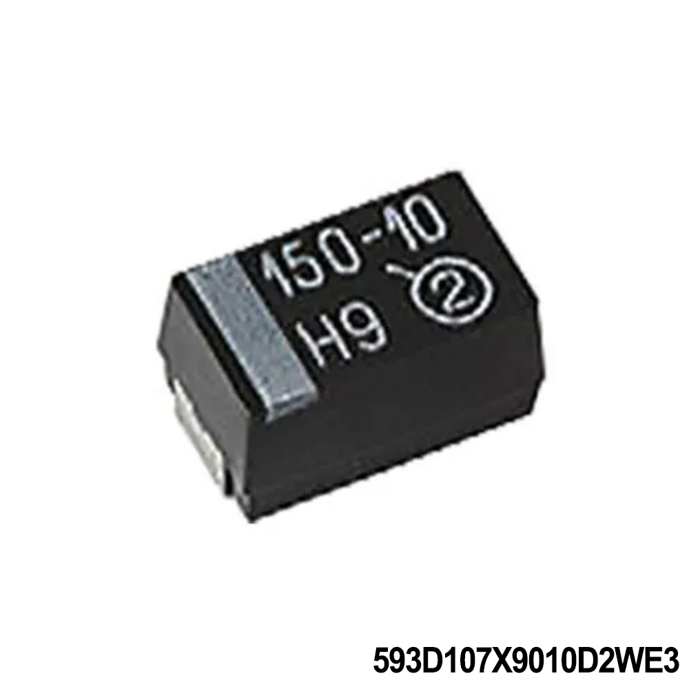 593D107X9010D2WE3 Vishay / Sprague Tantalum Capacitors - Solid SMD 100uF 10volt 10%