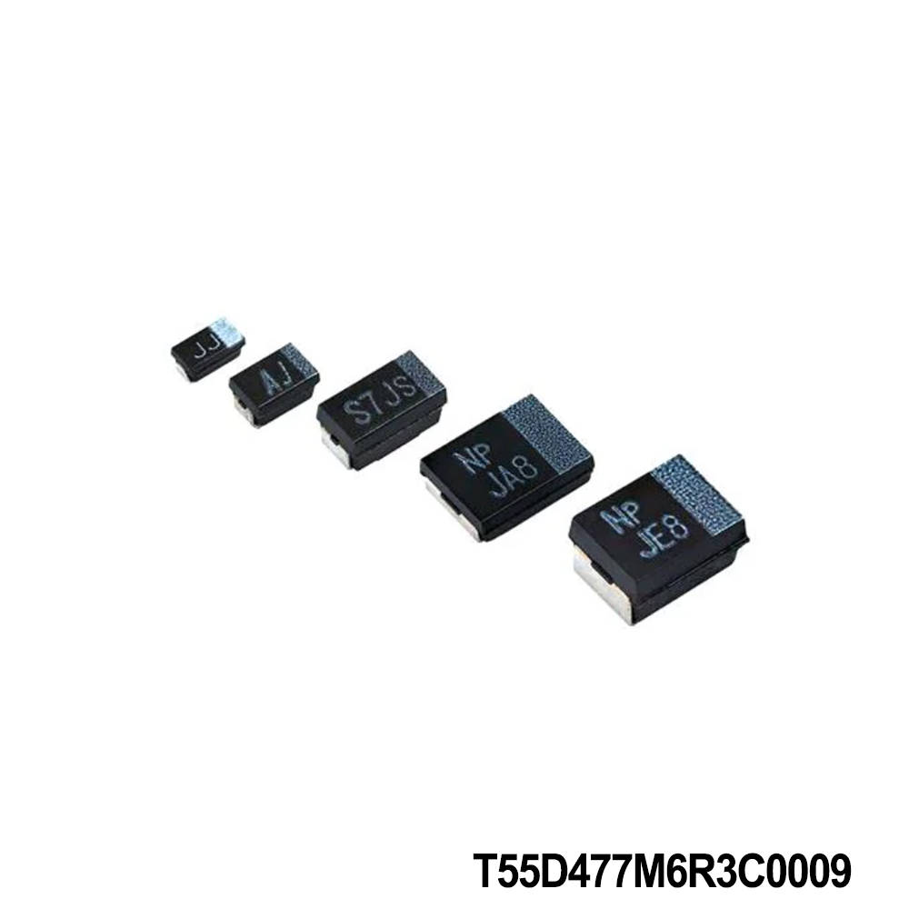 T55D477M6R3C0009 Vishay / Sprague Tantalum Capacitors - Polymer 470uF 6.3volts 20%