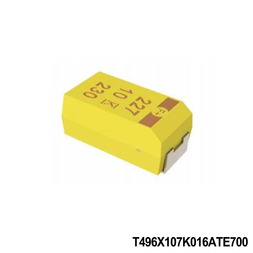 T496X107K016ATE700 KEMET Tantalum Capacitors - Solid SMD 16V 100uF