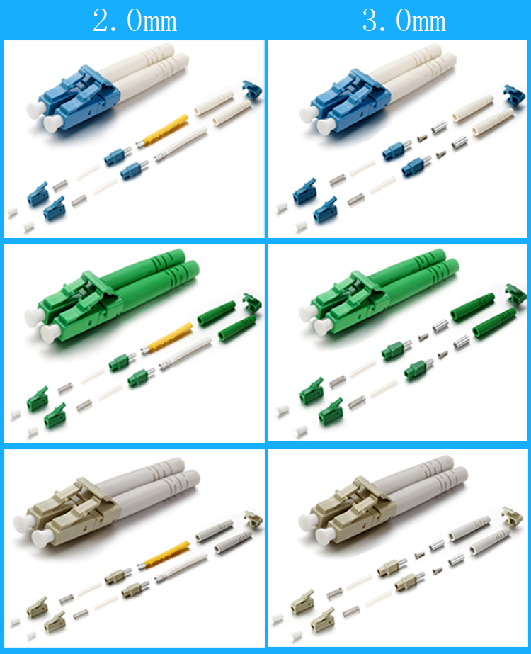 LC fiber optic connector parts