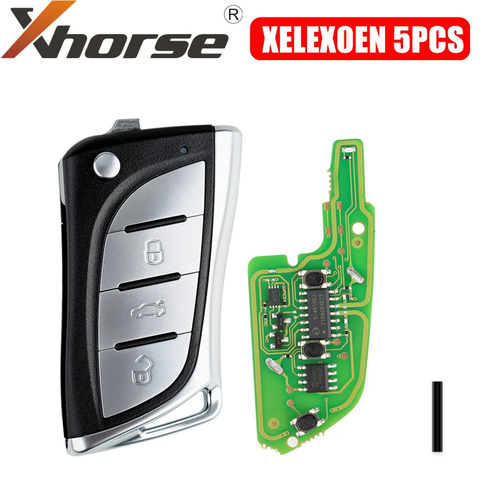 Xhorse XELEX0EN Super Remote Flip 3 Buttons for Toyota/Lexus Type with Super Chip XT27A XT27A01 XT27A66 Inside