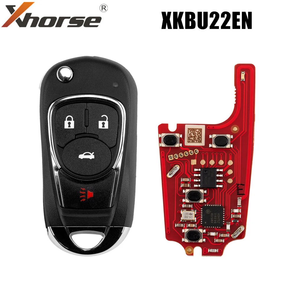 XHORSE XKBU22EN for Buick Model (Foldable 4 Buttons) Second Generation Wired Remote Key