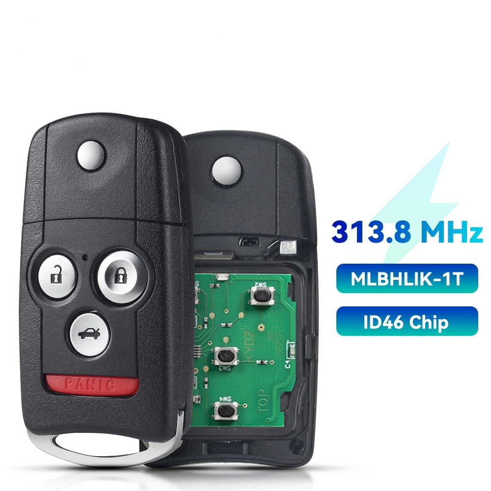 3 button/4 button Remote Flip Car Key Fob 313.8MHz ID46 Chip MLBHLIK-1T / N5F0602A1A /OUCG8D-439H-A For Honda Civic CR-V CRV Jazz CRZ