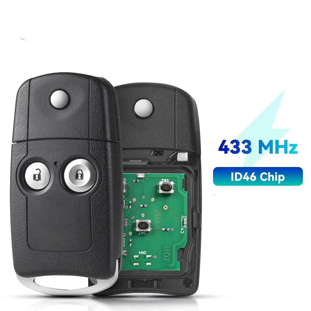 2 button/3 button Remote Flip Car Key Fob 433MHz ID46 Chip HLIK-1T For Honda Civic CR-V CRV Jazz CRZ