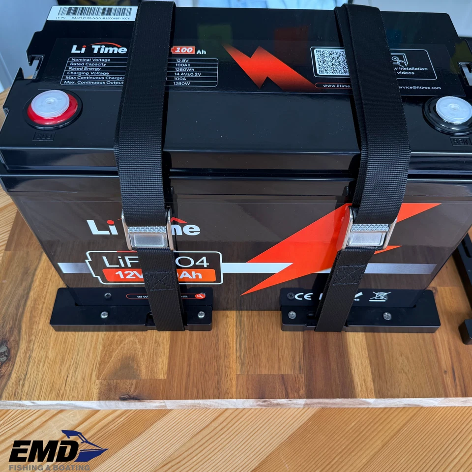 Trolling motor battery mounting block