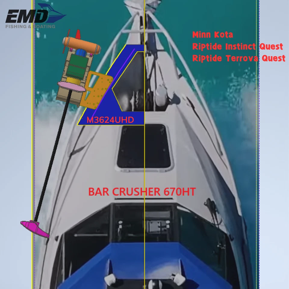 EMD Ultra Heavy-Duty Bolt-On Trolling Motor Bracket -- Presale