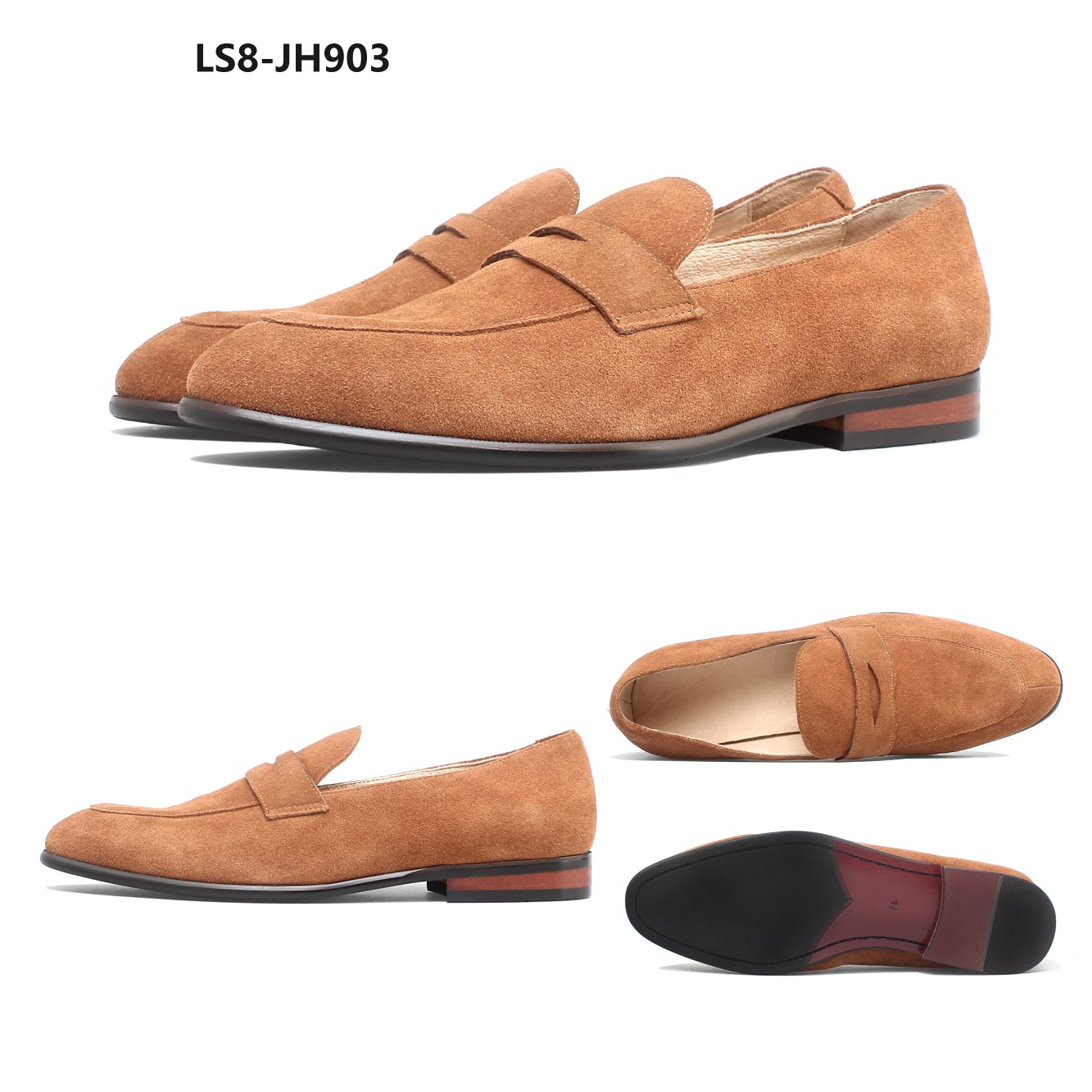 Brown Loafers Men's Casual Leather Shoes L8-JH903
