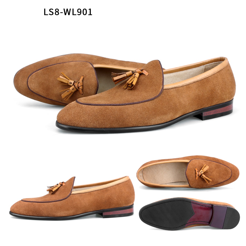 Men's Loafers Casual Deer Antler Leather Shoes LS8-WL901