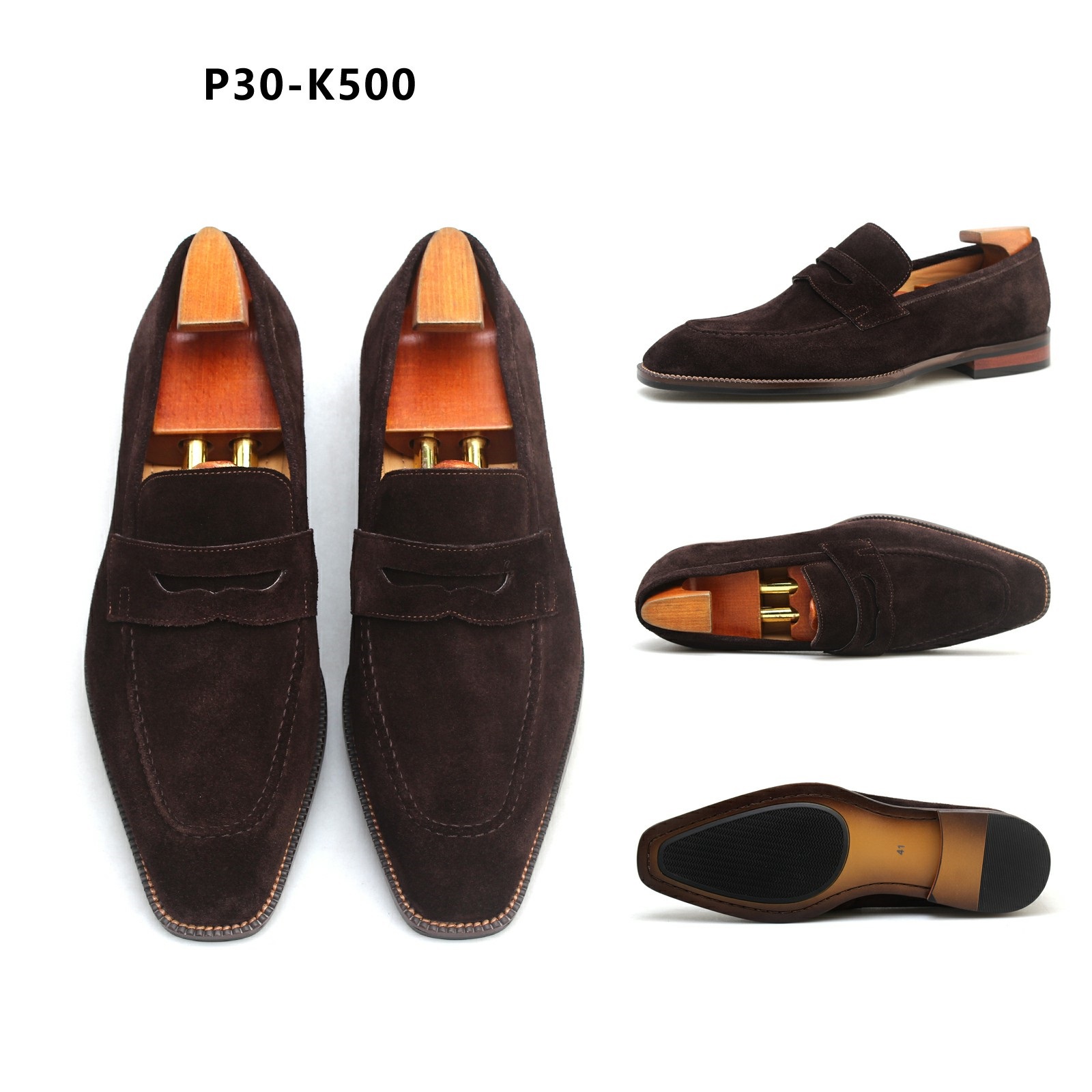 Dark-colored loafers for men, casual shoes P30-K500