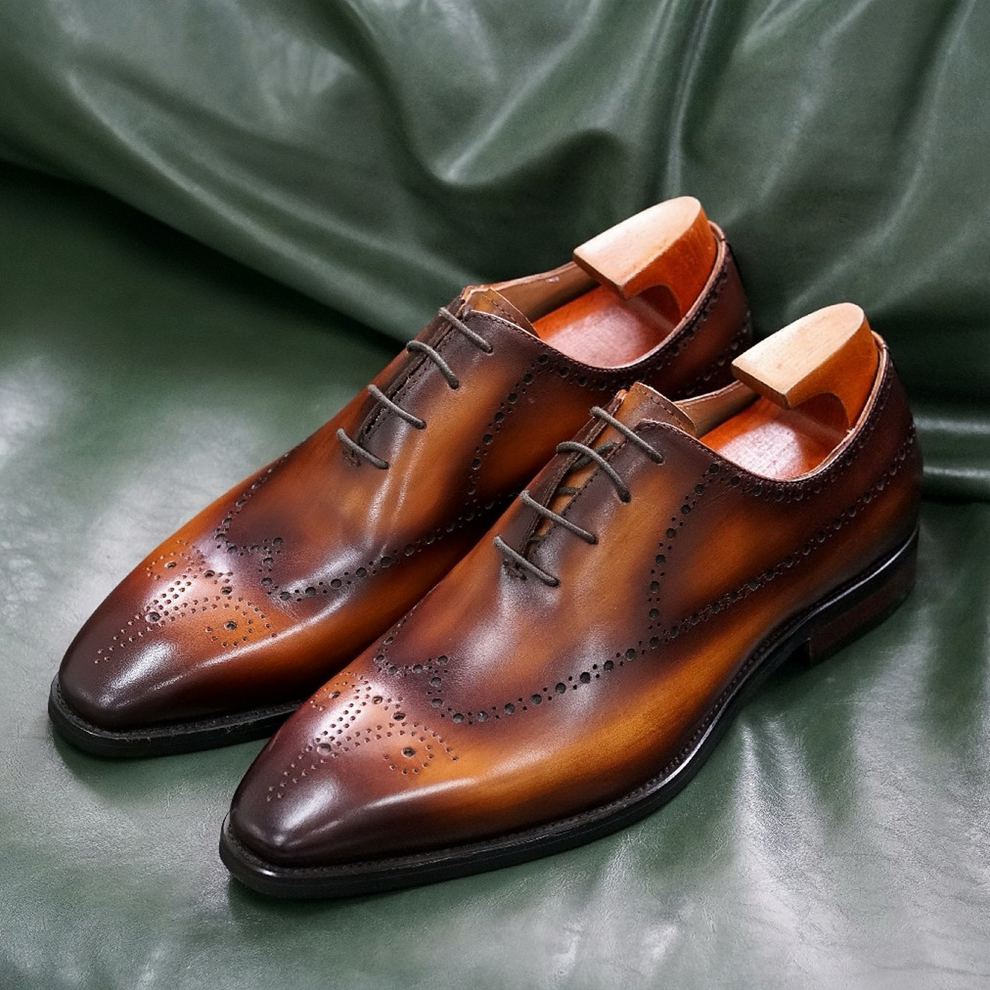 PAKERBONT Whole Cut Oxford Suede Black Brown Men's Genuine Leather Shoes F8-W5