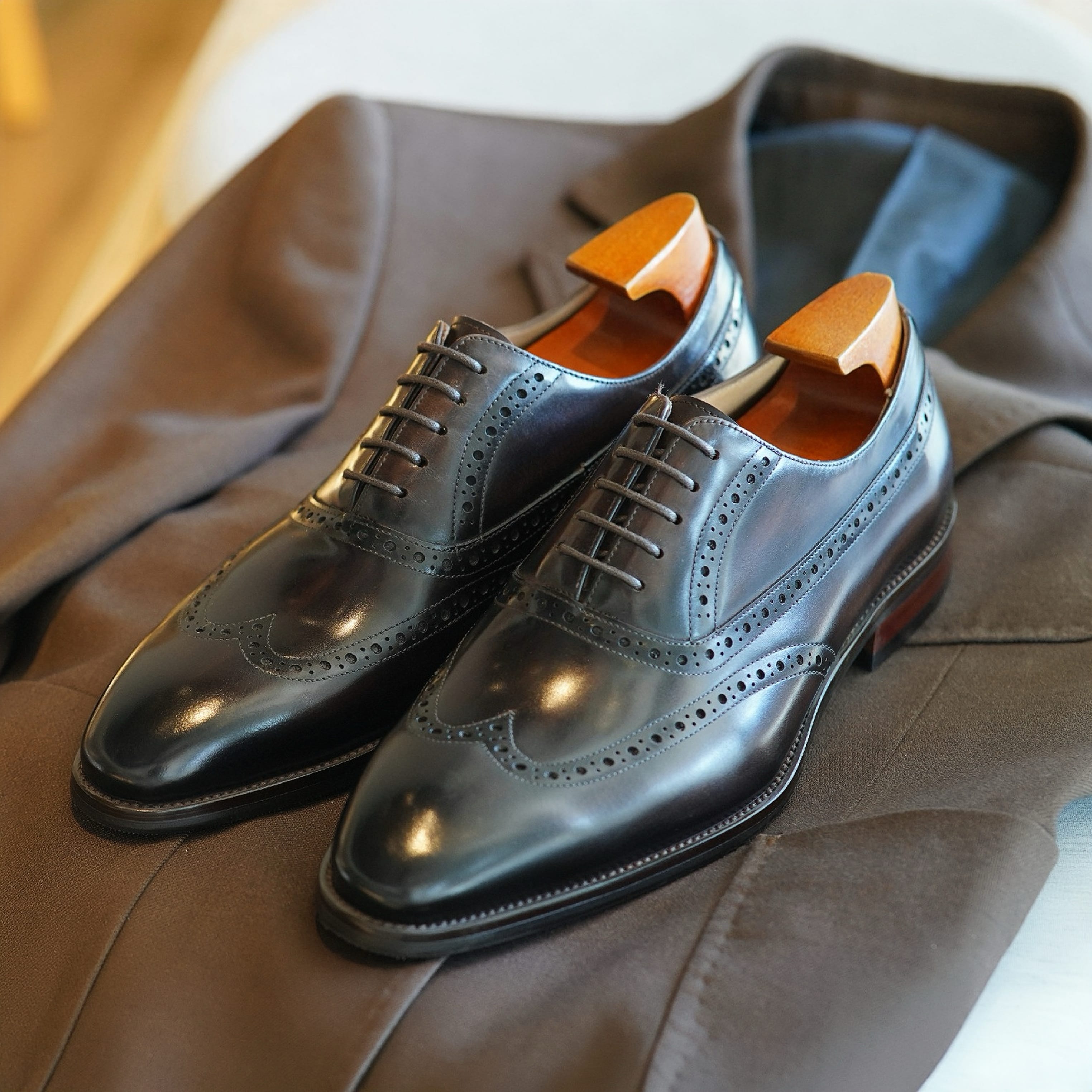 PAKERBONT Long Wing Oxford Handmade Men's Genuine Leather Shoes F8-NK13