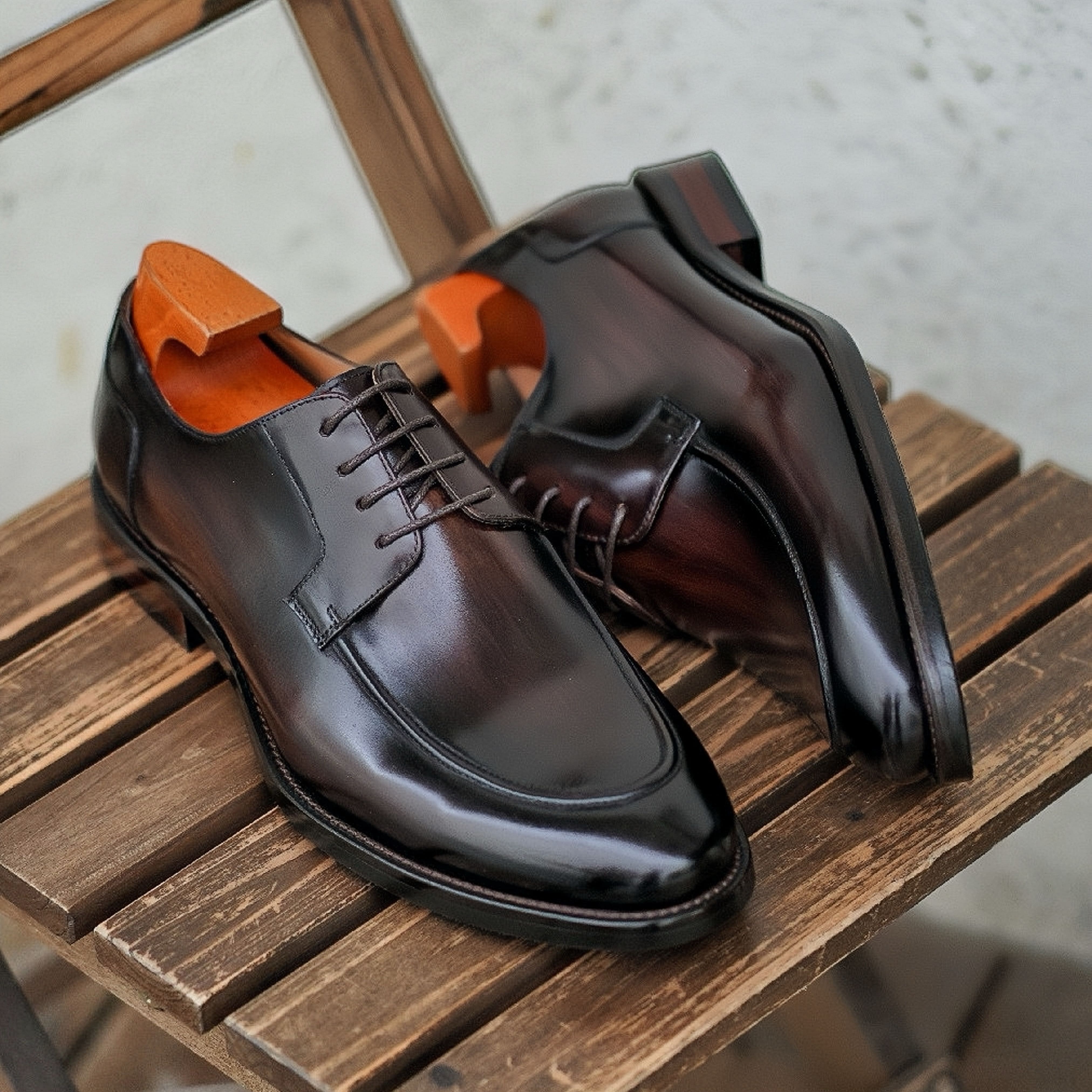 PAKERBONT Round Toe Derby Premium Handmade Leather Shoes PE926-B601