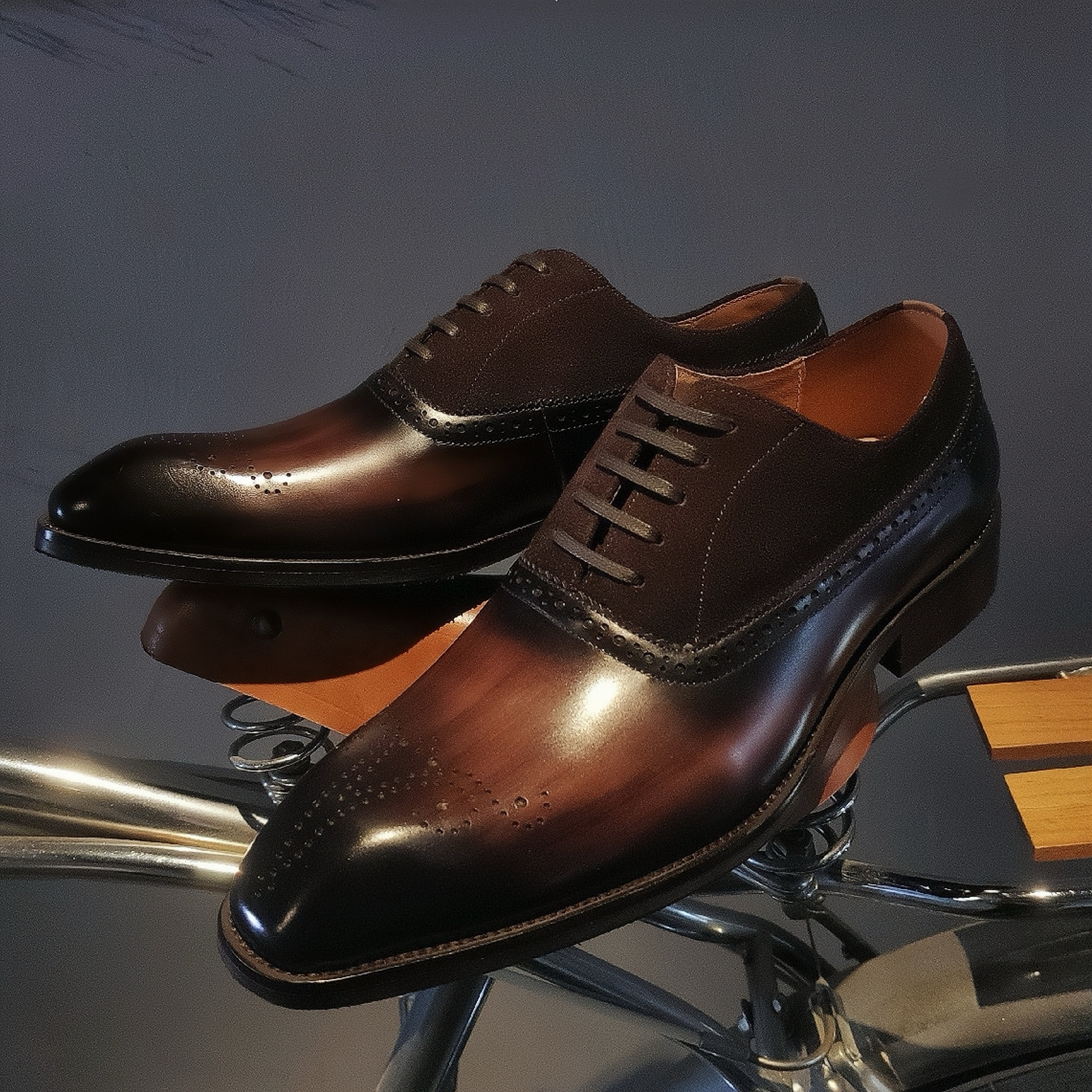 PAKERBONT Suede Oxford Wedding Dress Men's Genuine Leather Shoes F64-P7