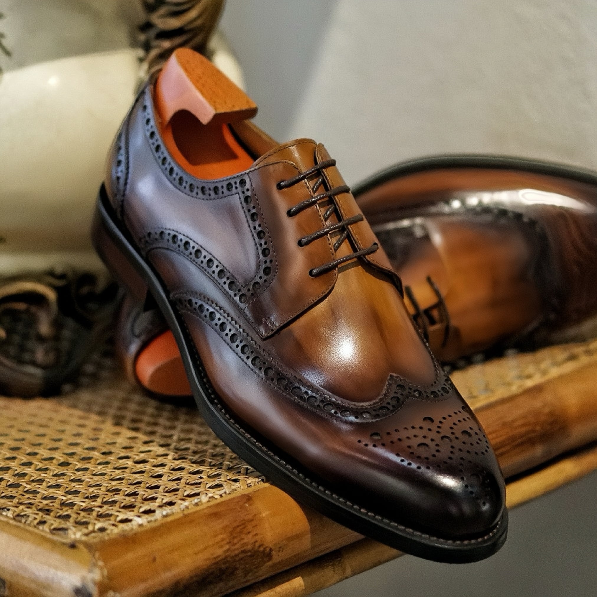 PAKERBONT Premium Leather Men's Derby Handmade Shoes PE928-B504