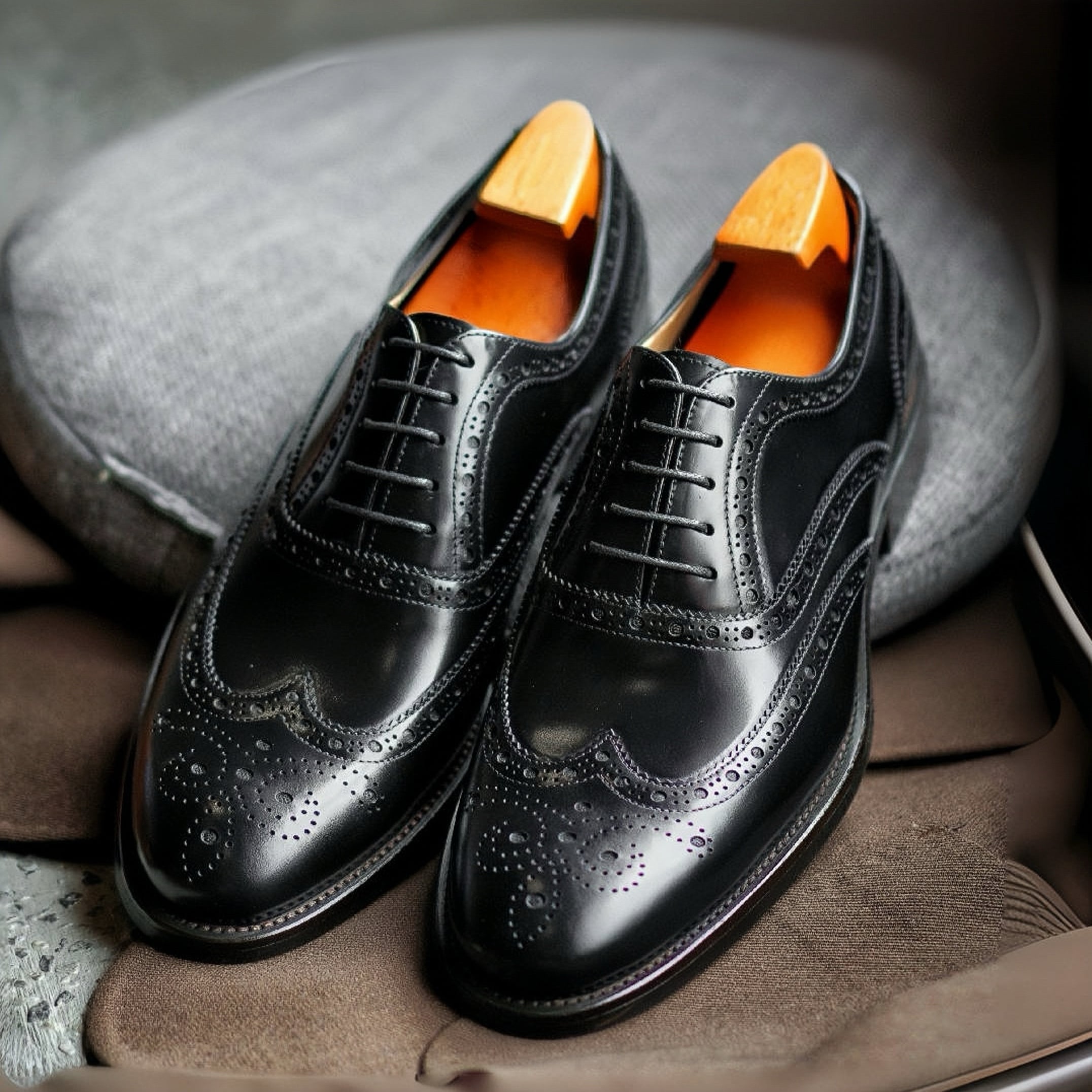 PAKERBONT Genuine Leather Men's Wingtip Oxford Shoes for Men PE926-B604