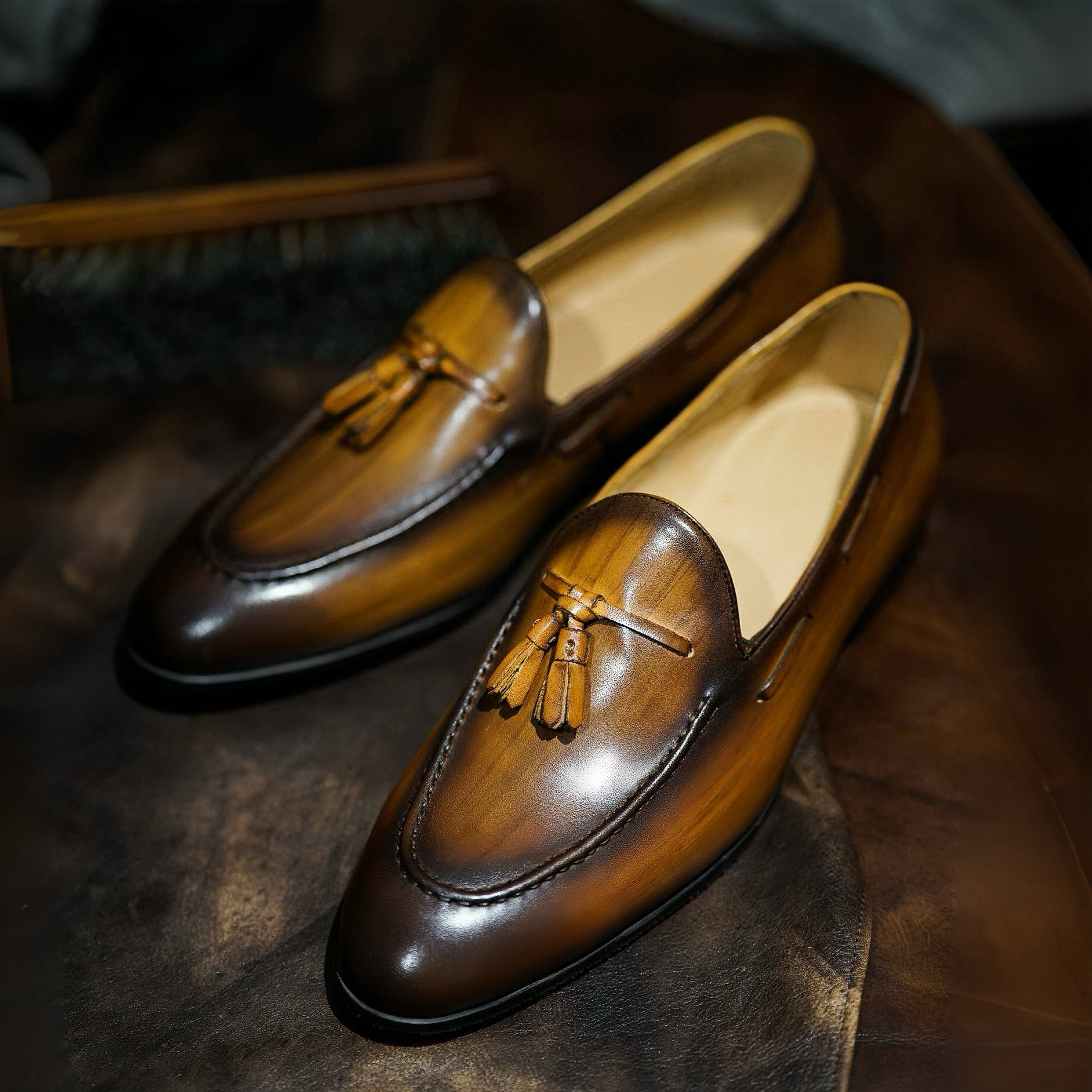 PAKERBONT Tassel Men's Loafers Casual Summer Leather Shoes W08210