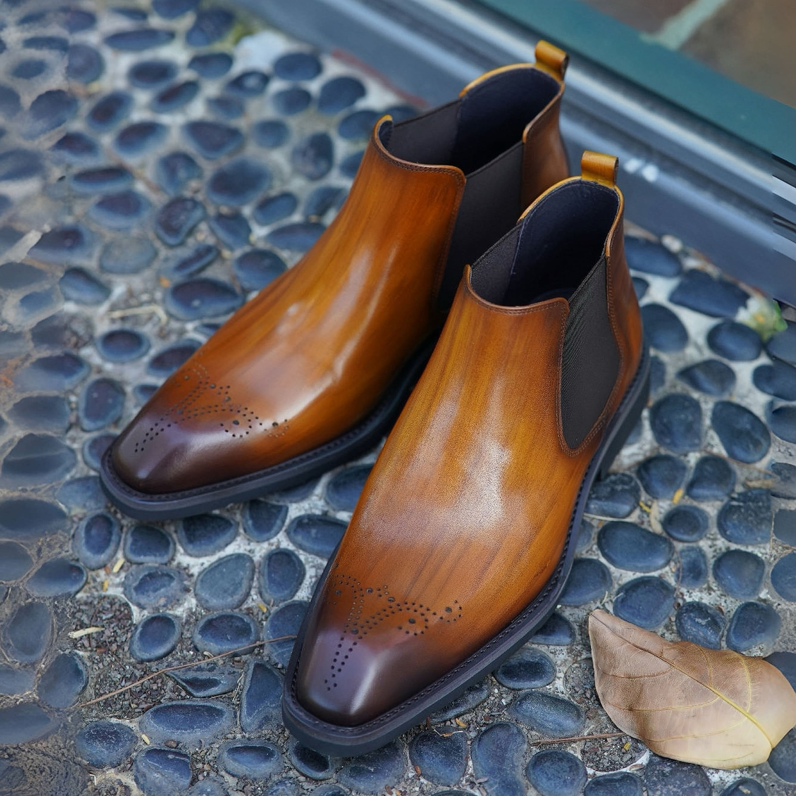 PAKERBONT Casual Chelsea Boots British Handmade Winter Shoes DX169