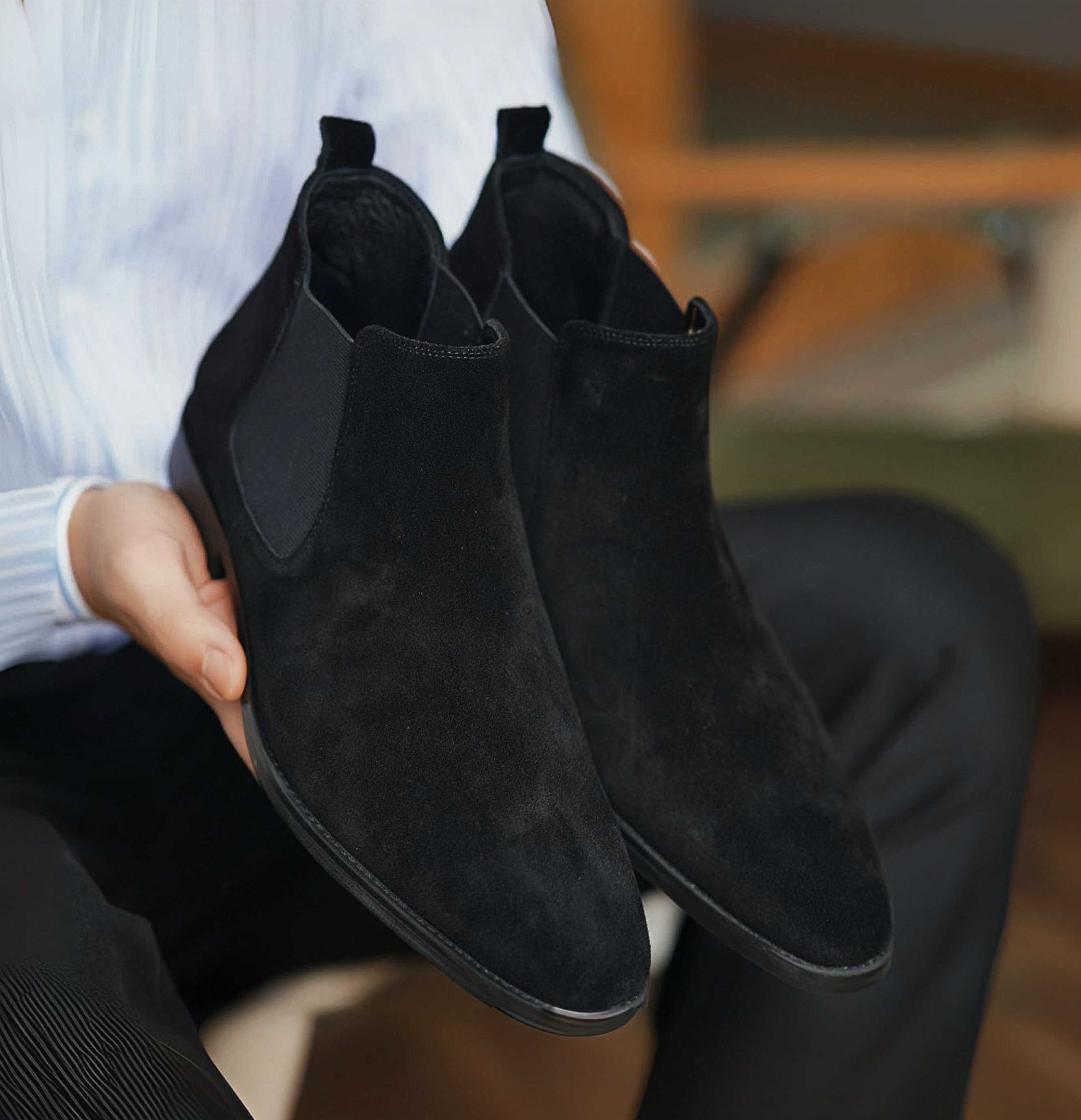 PAKERBONT Casual Chelsea Boots Casual Italian Style Genuine Leather Boots XE86-2