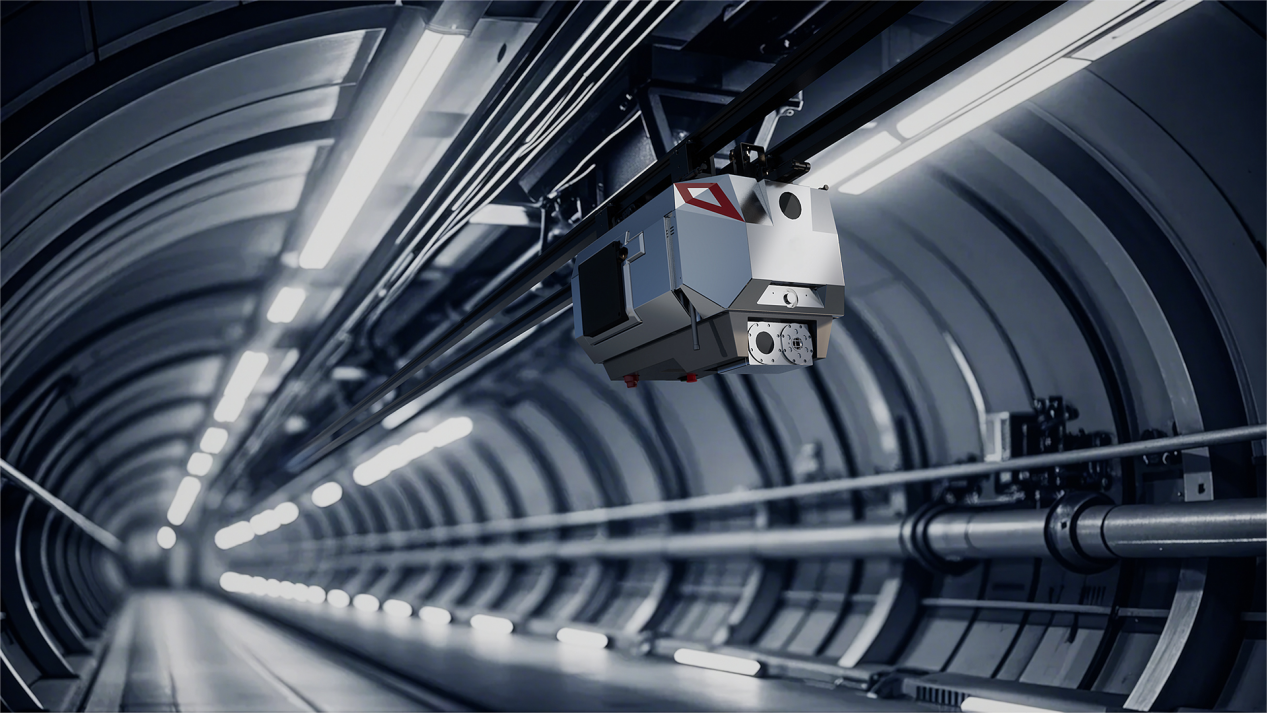 Explosion-proof rail-mounted robot