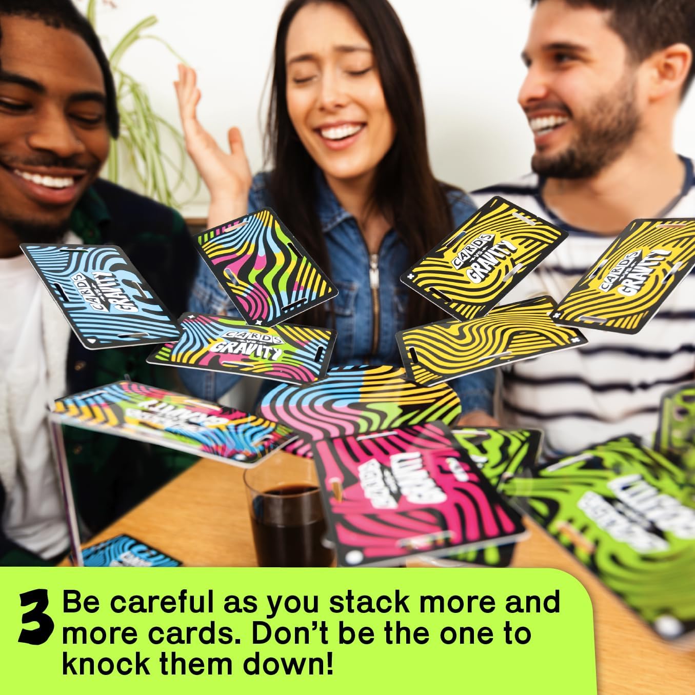 Big Potato Cards vs Gravity: Ultimate Stacking & Balancing Card Game | Waterproof Board Game for Family Fun, Holidays & Game Nights