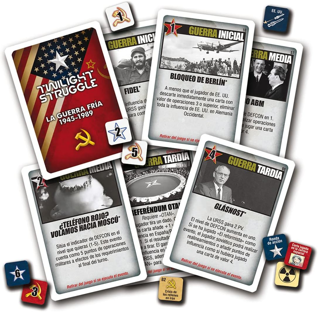 DEVIR BGTWIST Twilight Struggle, Strategic Board Game, Multicoloured, Talla unica